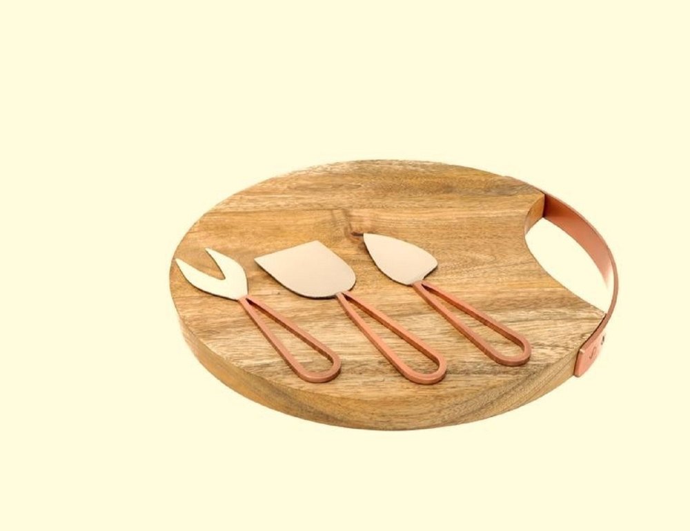 Wooden And Stainless Steel Cheese Knives Set, For Kitchen, Finish: Polished