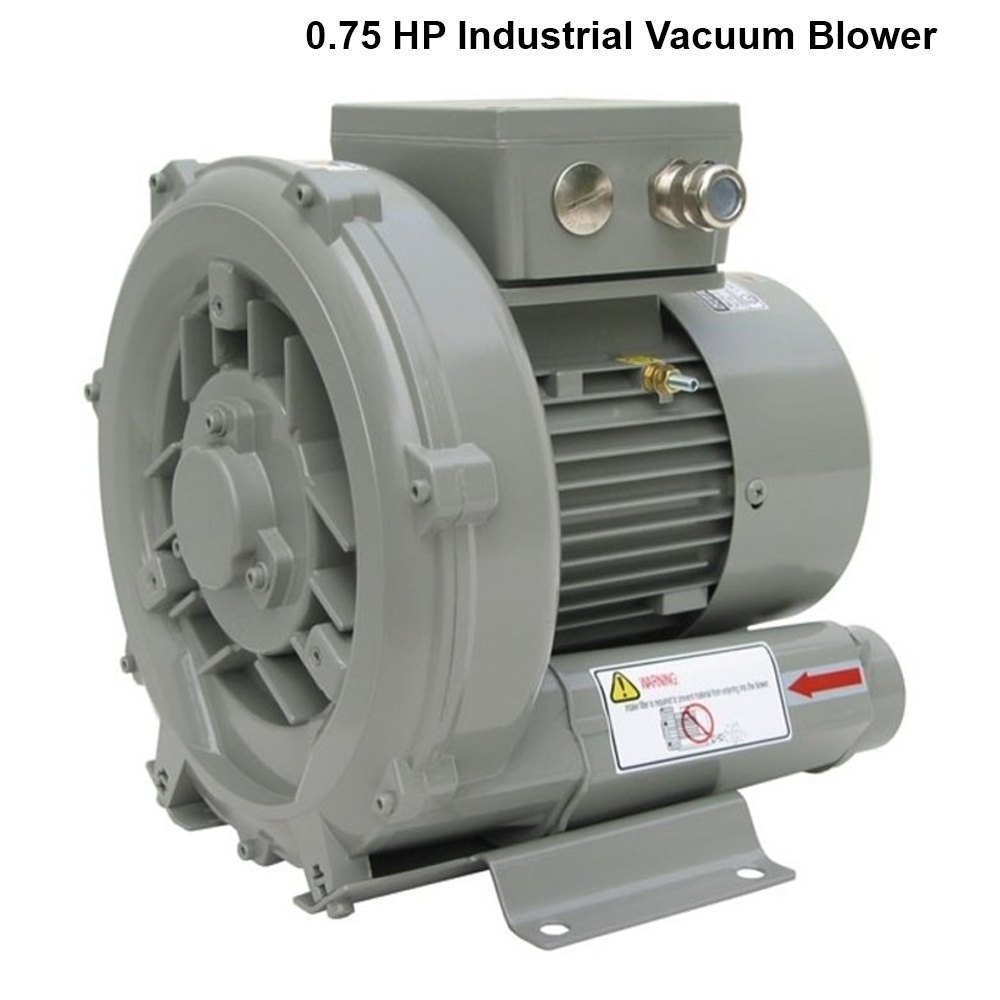 Single stage Aluminum 0.75 HP Industrial Vacuum Blower