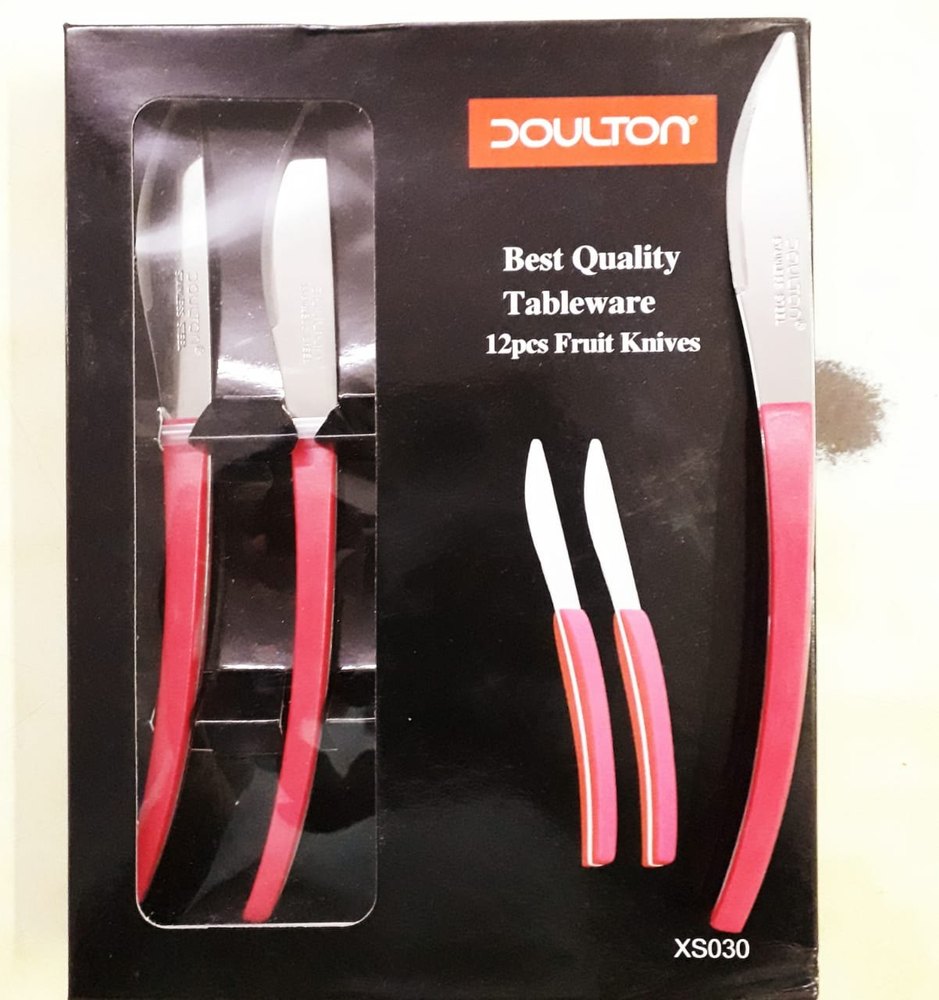 Pink Stainless Steel Doulton Fruit Kitchen Knife