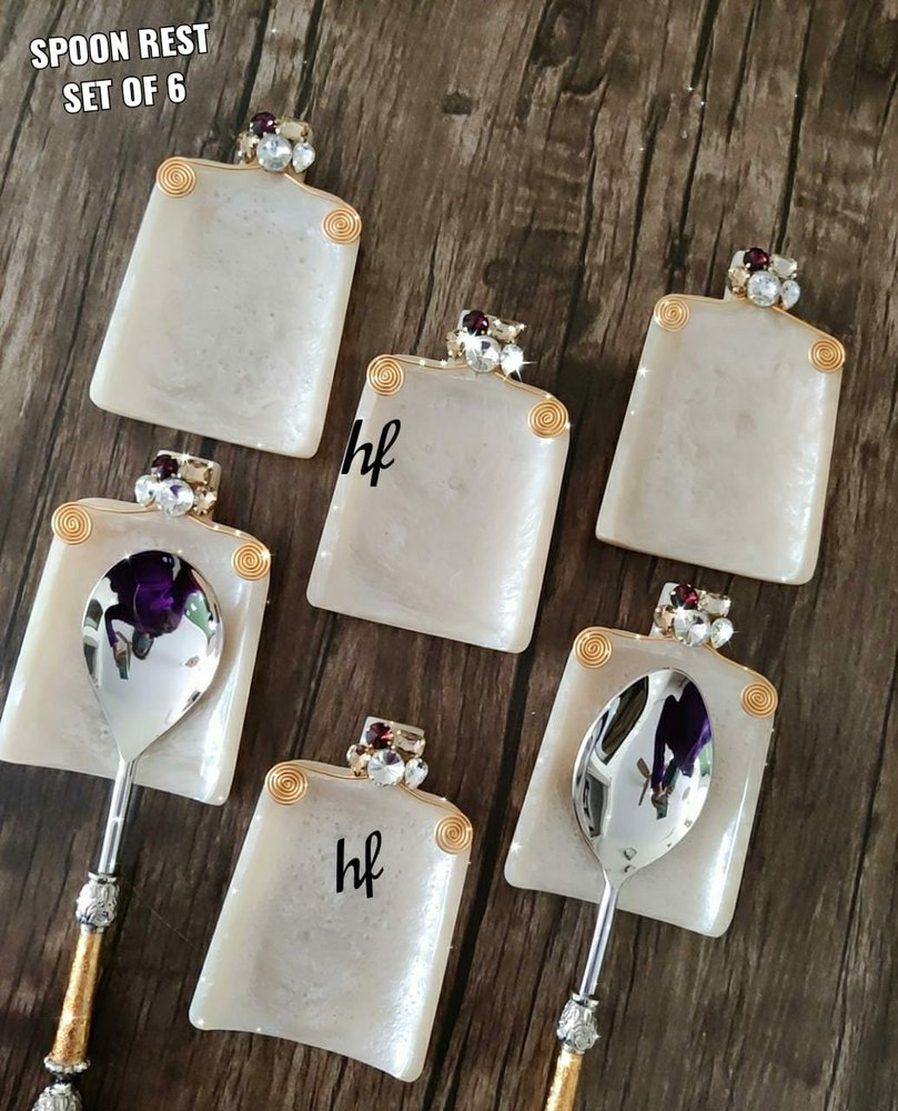 Resin Spoon Rest/ Spoon holder set of 6