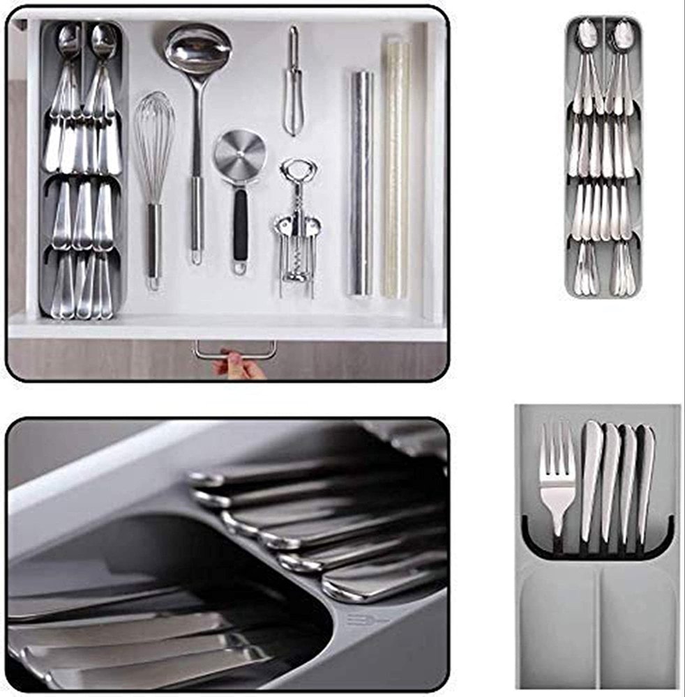 Plastic Multicolor Kitchen Knife Spoon Fork Cutlery Storage Box