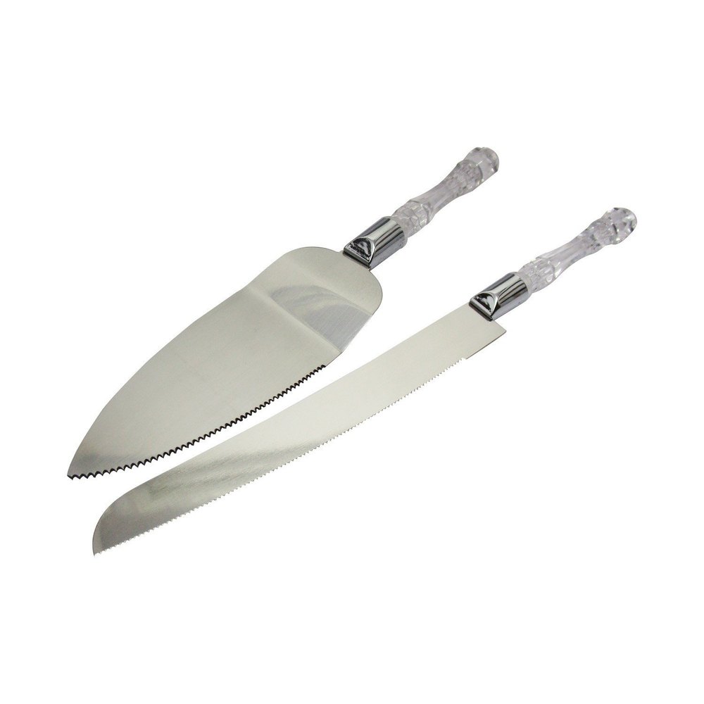 Silver Flat Stainless Steel Cake Knife And Cake Servers Set