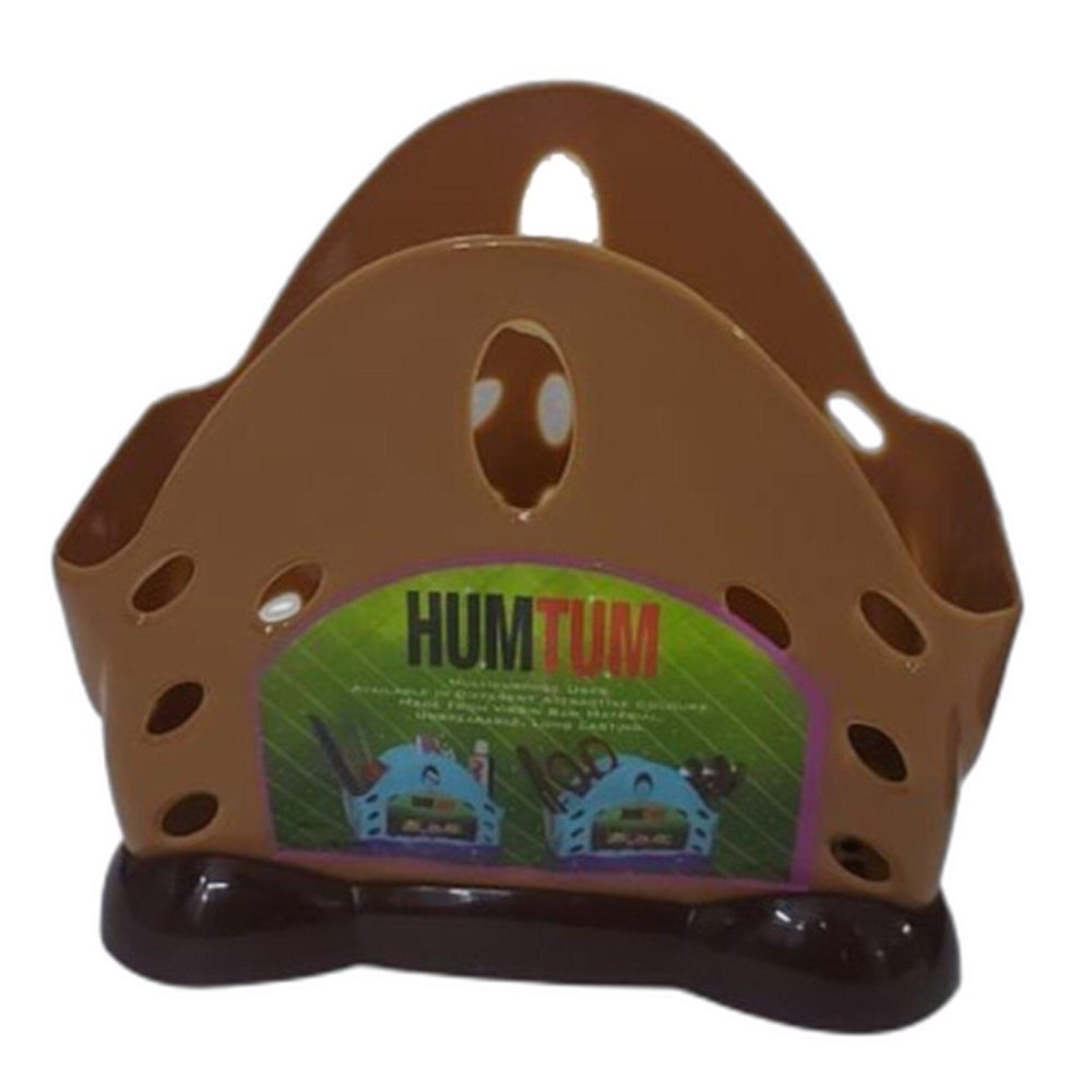 Brown Plastic Cutlery Holder, Rectangular