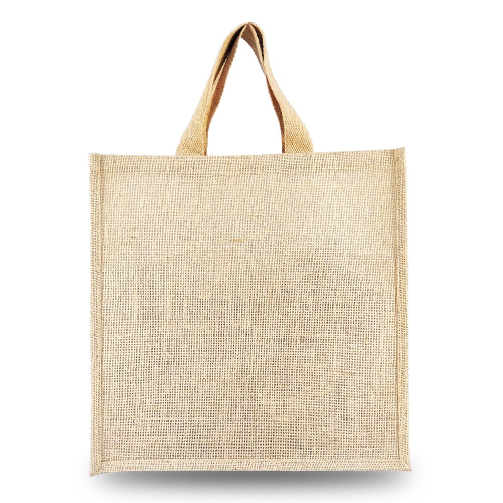Natural Plain High Quality Jute Bags R. D. Bag House, Size: 38w X 38w X 10g Cms