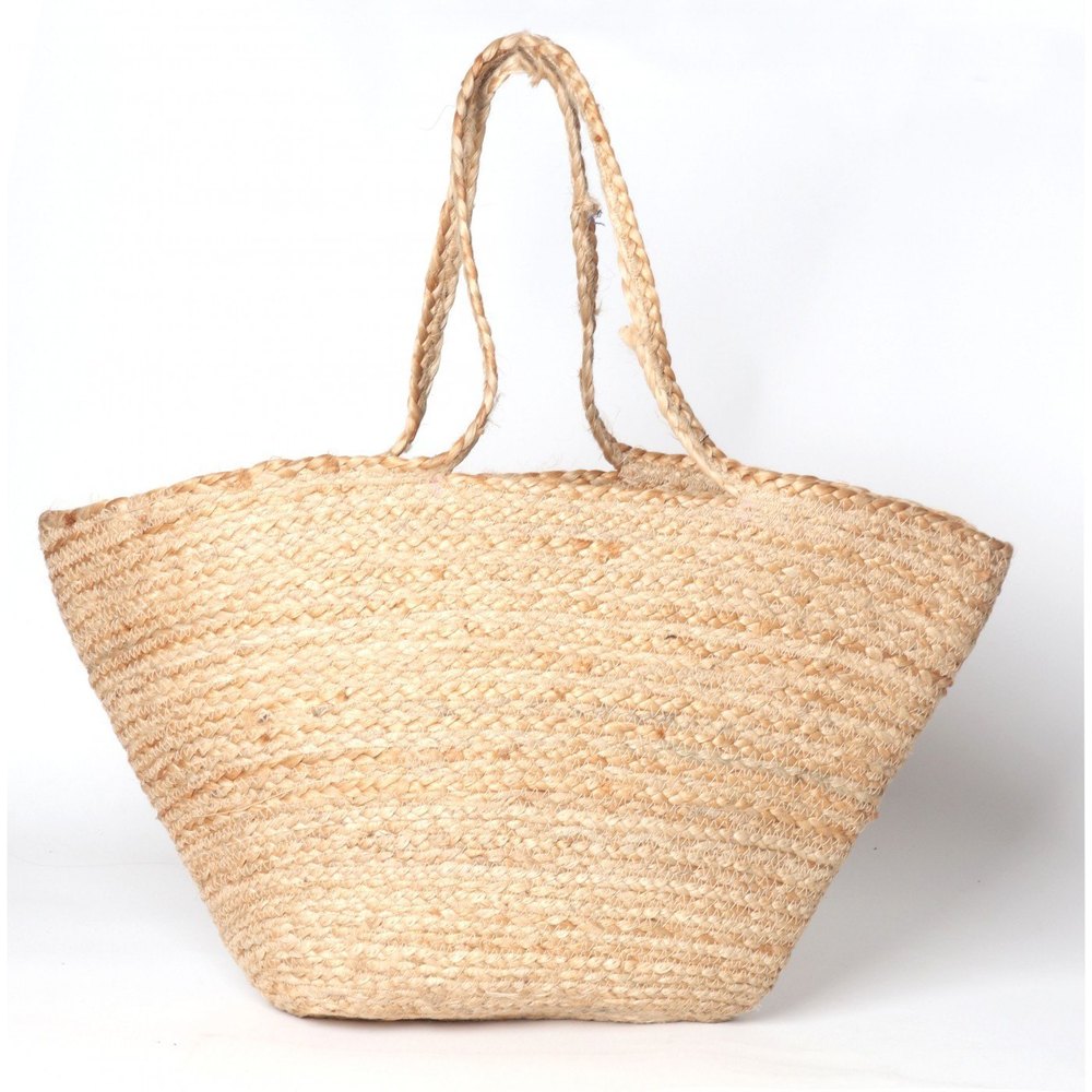 Brown Braided Jute Bag, Size: 13x16 Inches
