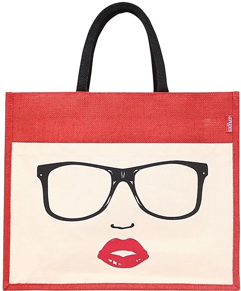 Eye Print Century Jute Bag, Size: 18x16 Inch, Capacity: 8 Kg