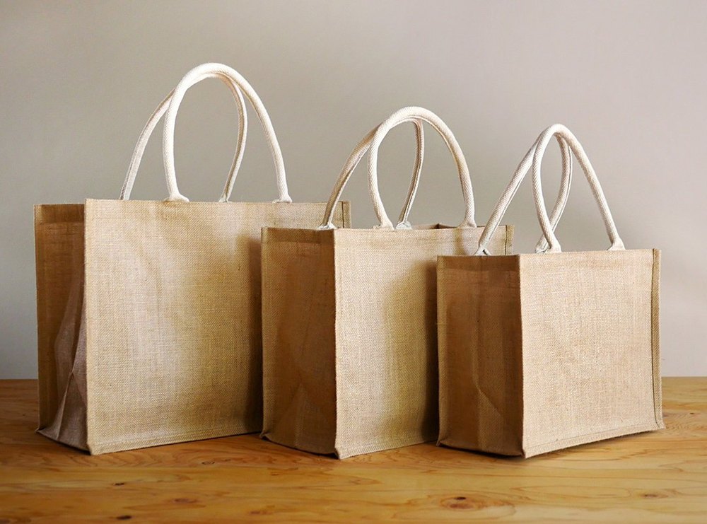 Jute Shopping Bag, Design/Pattern: Standard