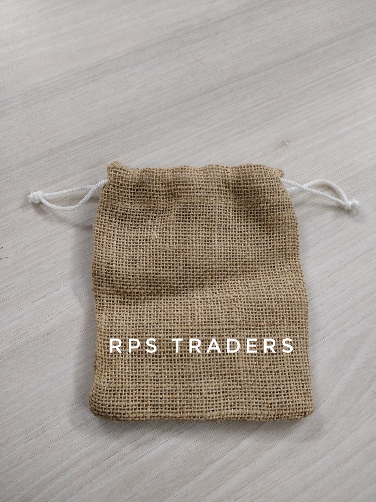 Drawer Natural Drawstring Jute Pouch Bag