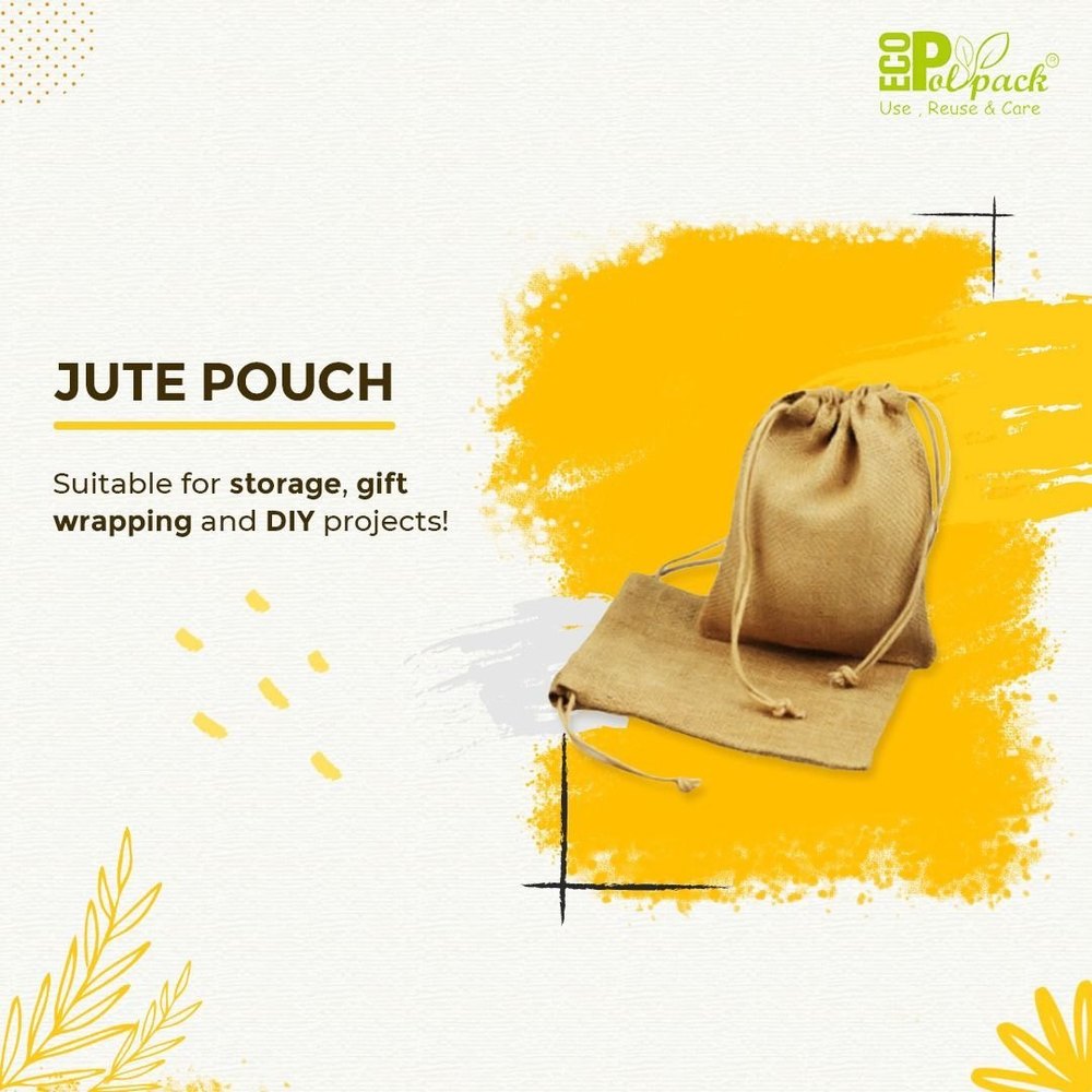 Fancy Zipper Jute Pouches, For Personal