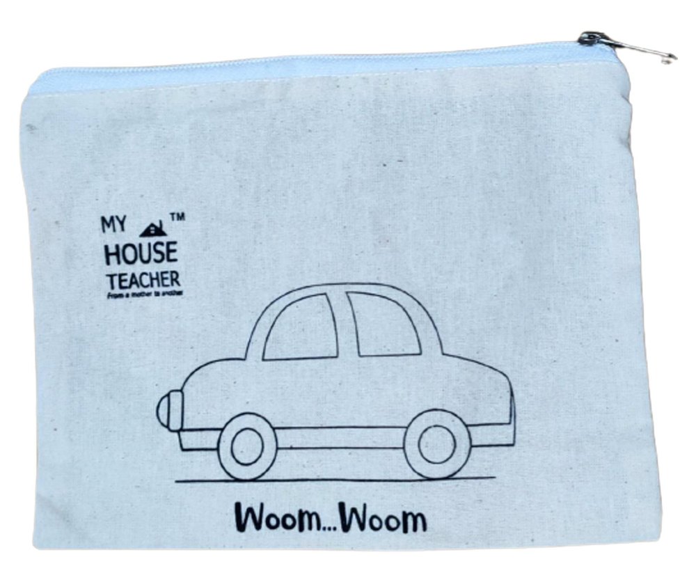 White Square Jute Khadi Pouch, For Personal