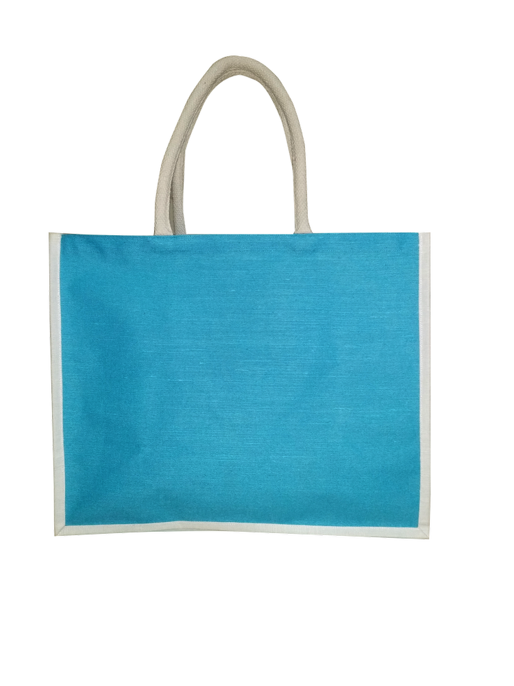 Casual Plain Juco Fabric Shopping Bag, Size(centimetre): W-42 X H- 36 X G-20 cm, Capacity: 10kg