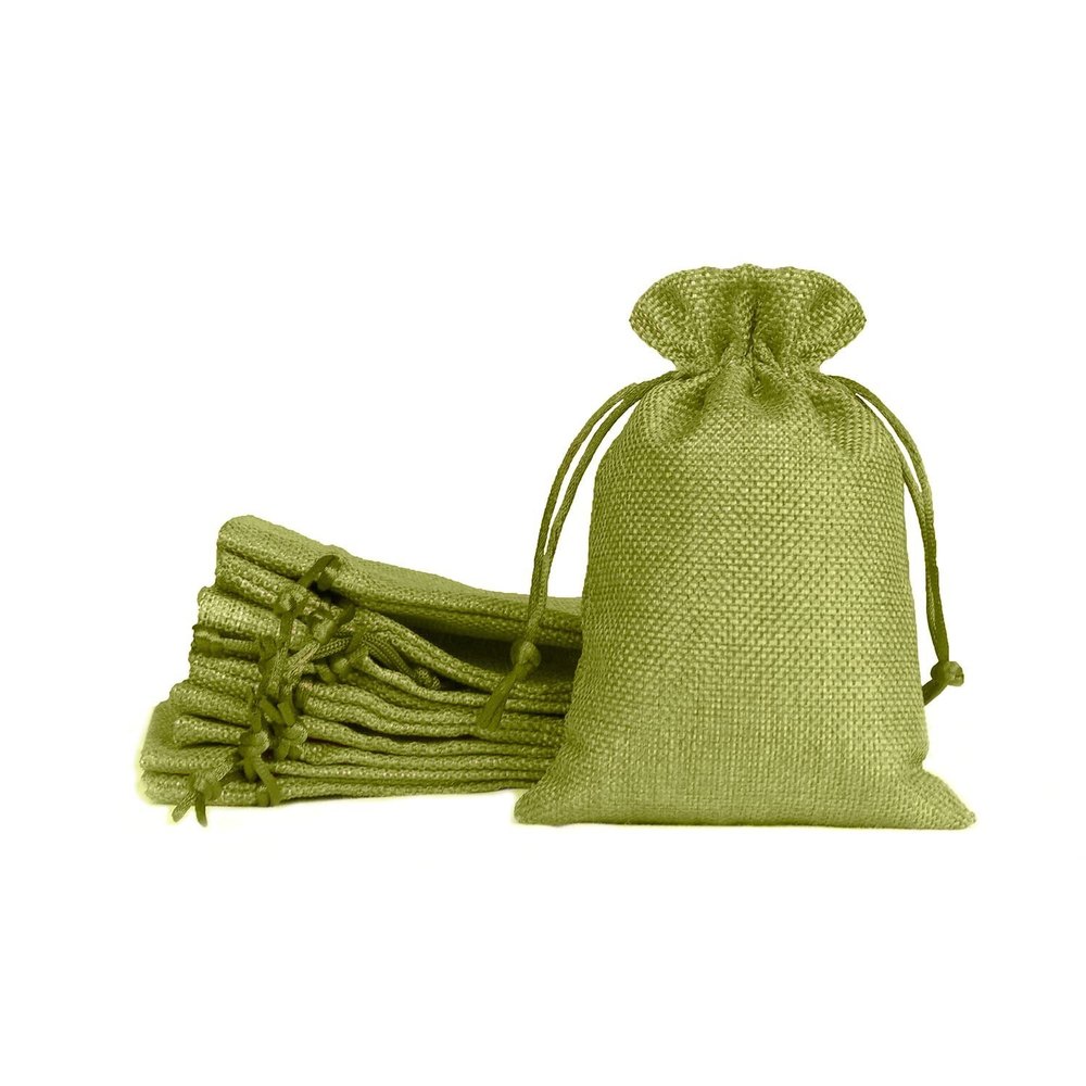 Printed Rope Handle Jute Gift Bag