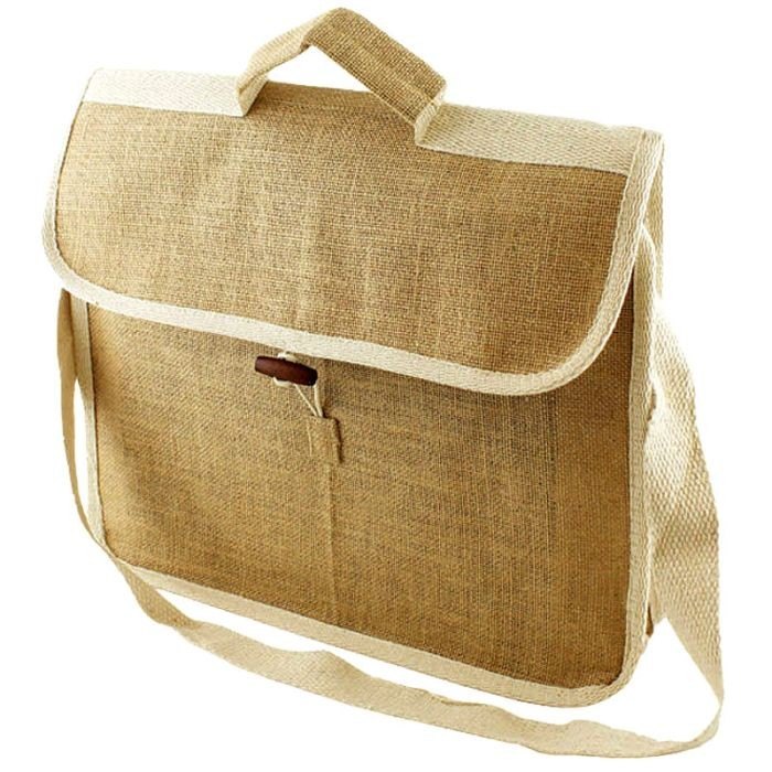 Brown Plain Jute Laptop Bag, Size: 10 L, Size/Dimension: 12x14