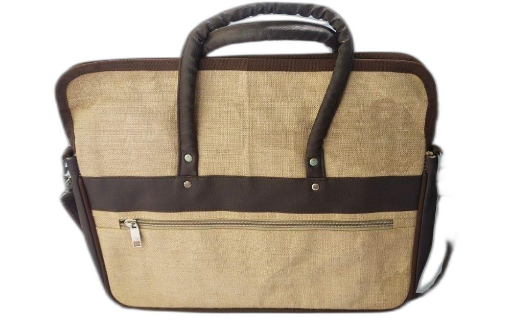 Brown Plain Jute Laptop Bag, Size/Dimension: 15x20 Inch