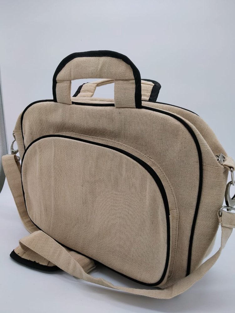 Natural Rubis Jute cotton Laptop Bags, Size/Dimension: 15 X 14
