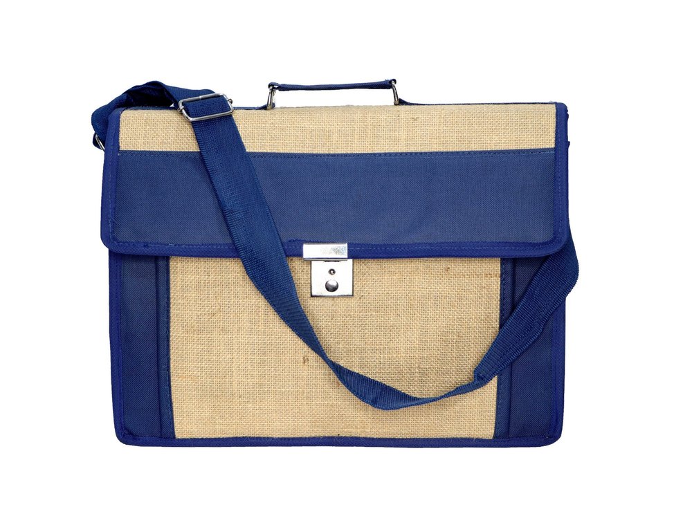 Araj 15inch Blue Jute Laptop Bag