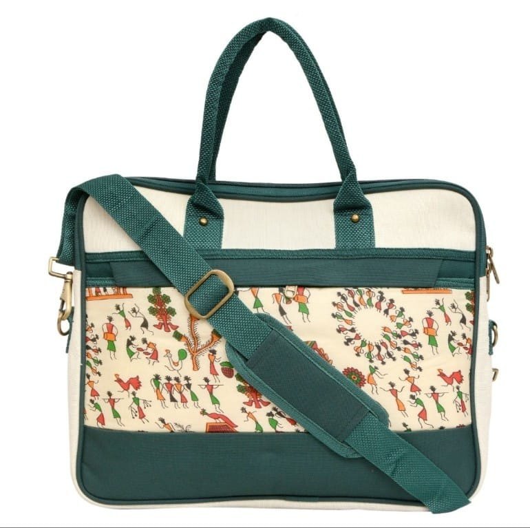 Natural Canvas Jute Laptop Bag, Size/Dimension: Standard