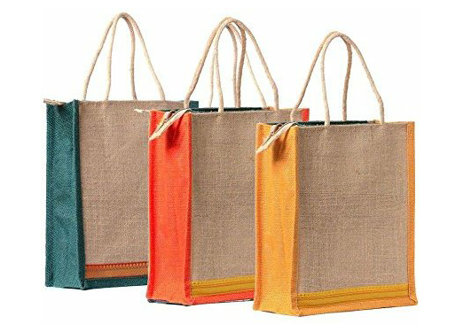 Colored Gasset Century Jute Gift Bag, Size: 12x14 Inch