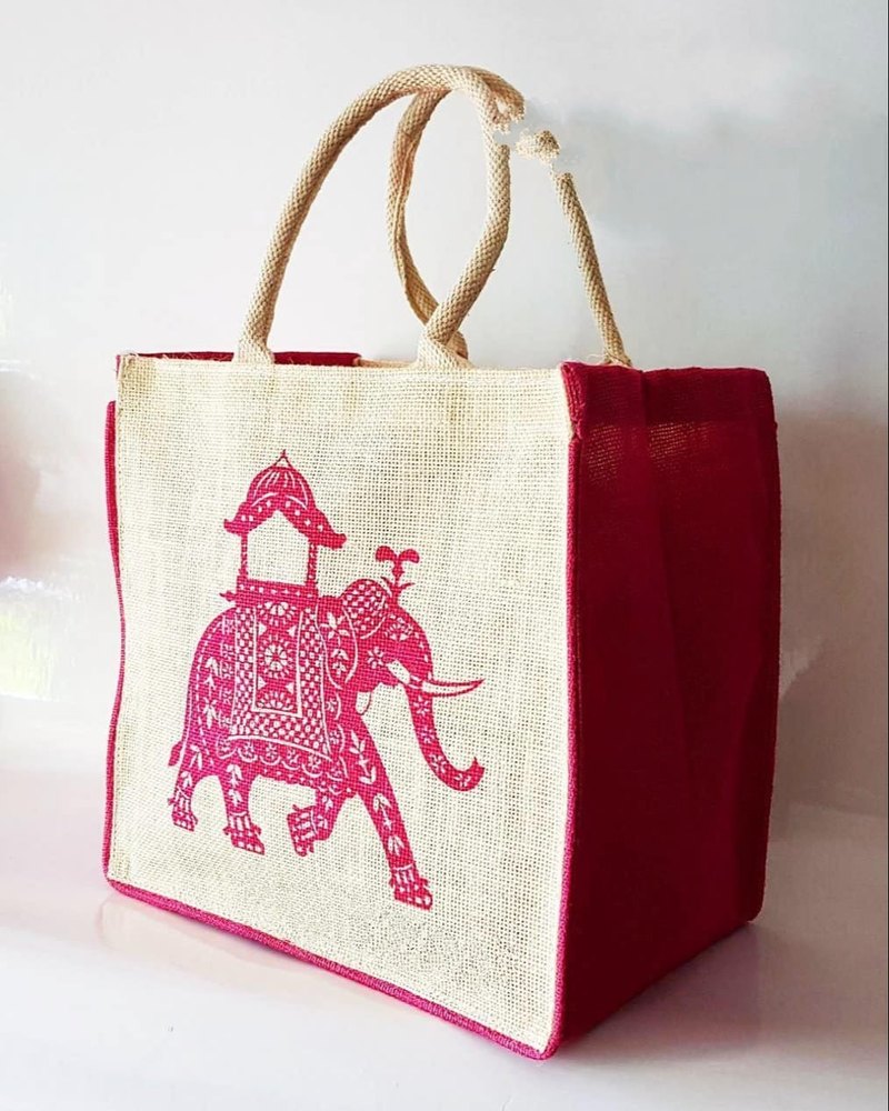 Printed Laminated Jute Bags, Size: Custom, Capacity: 12-15 kg