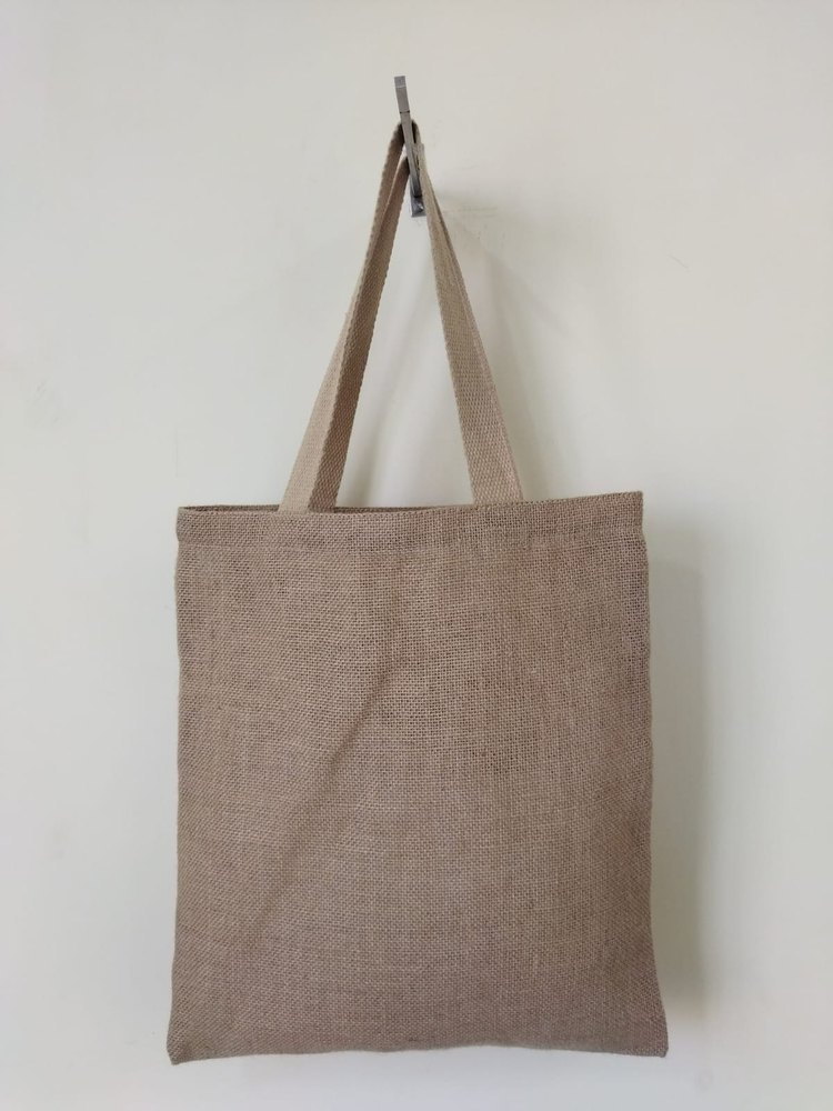 Shopping Bag Plain Jute Tote Bags, Size: 42 X 38, Size/Dimension: 42 cm X 38 cm