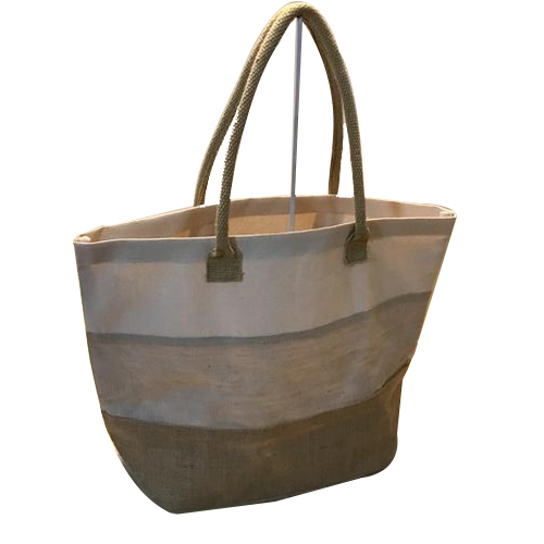 Ropp Handle Printed Jute Shopping Bag