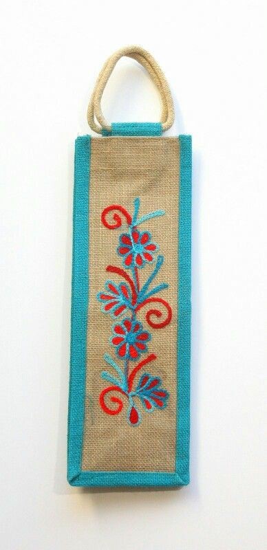 Defined Brown Jute Bottle Bag