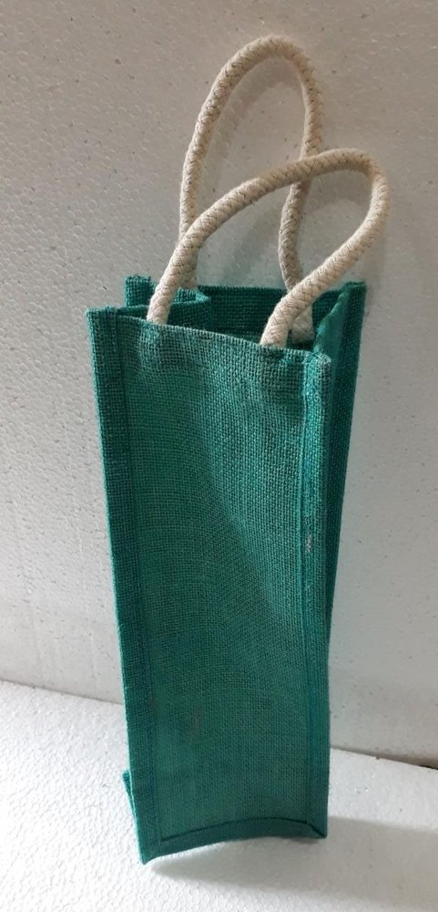 Multicolor Rope Handle Jute Bottle Bag, Size: 14\'\' X 4.5\'\' X 4.5\'\', Size/Dimension: 14\'\' X4.5\'\' X 4.5\'\'