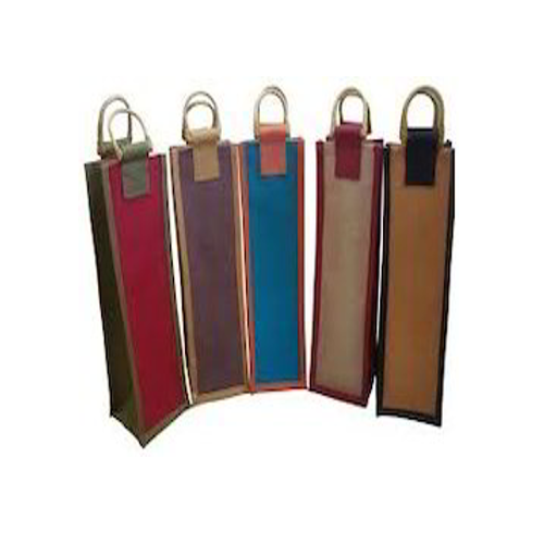 RJU Bottle Jute Bag, One Bottle, Size: 14 X 4 X 4 Inch