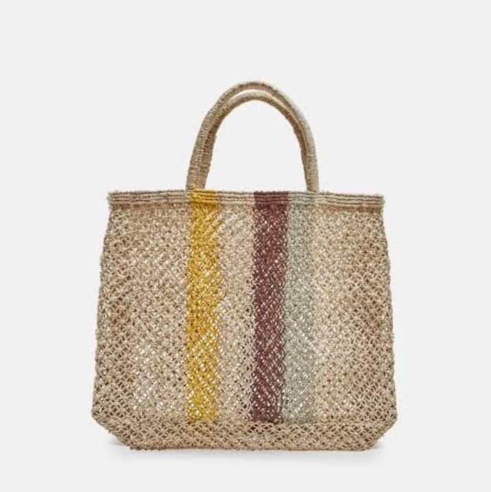 KFB-2015 New Women Hand Woven Natural Jute Tote Bag, Size/Dimension: 14x18 Inches