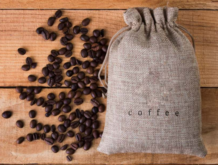 Natural Printed JUTE ECO-FRIENDLY COFFEE PACKAGING, Size/Dimension: 13 X 7 Inches