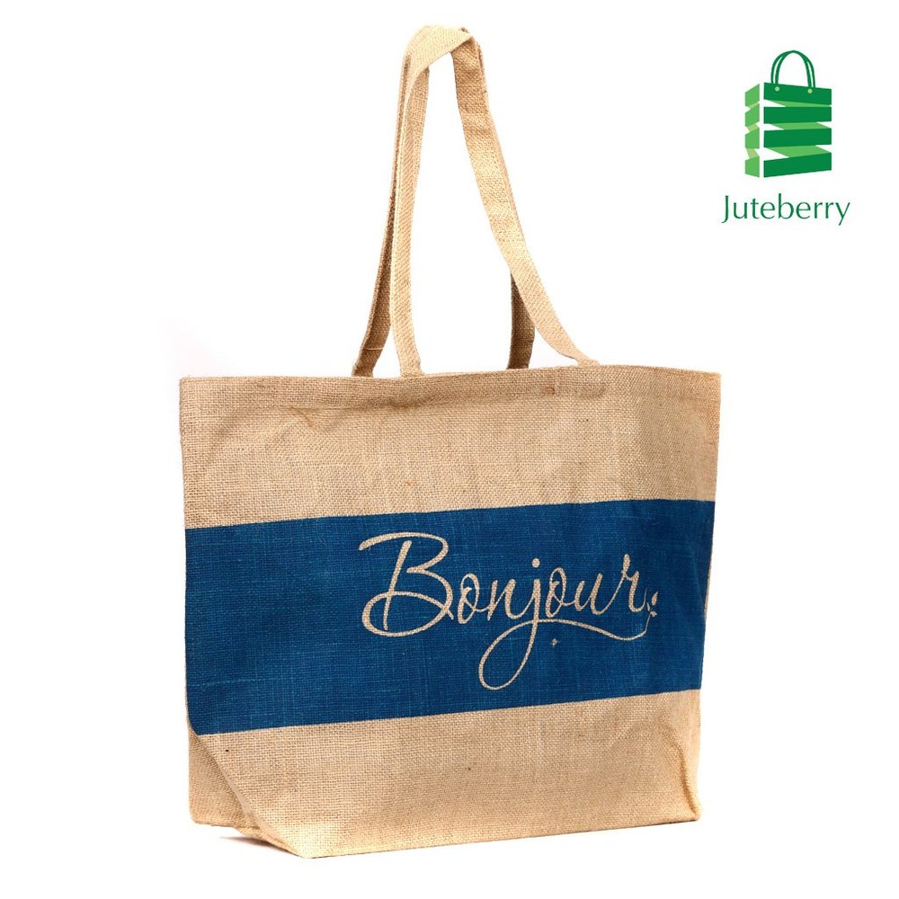 Printed Laminated Jute Shopping Bag, Capacity: 3-5 Kg