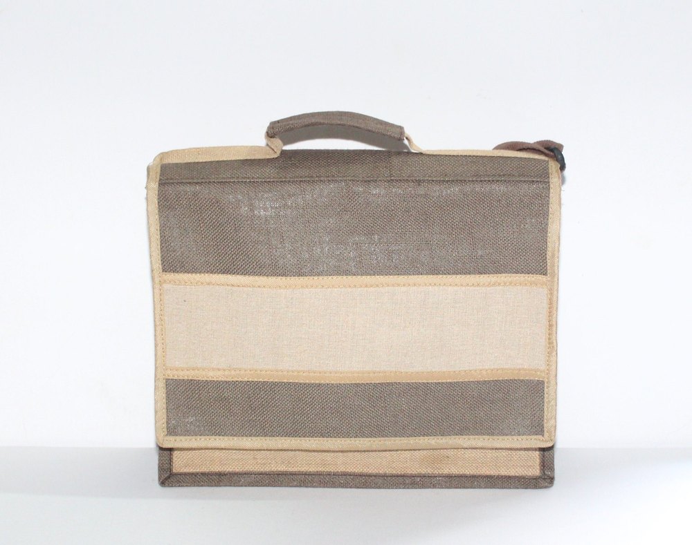 Cotton Brown Plain Jute Office Bags