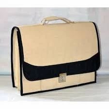 Long Shoulder Length Zipper Jute Executive Bag, Size: 15.6, Capacity: 3-4 Kg