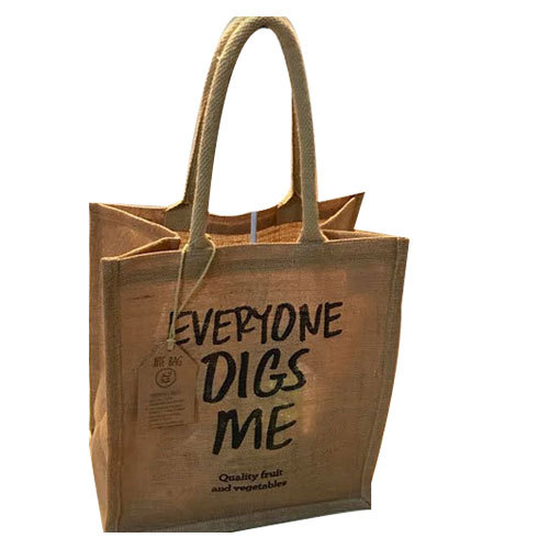 Multicolor Printed Jute Grocery Bag