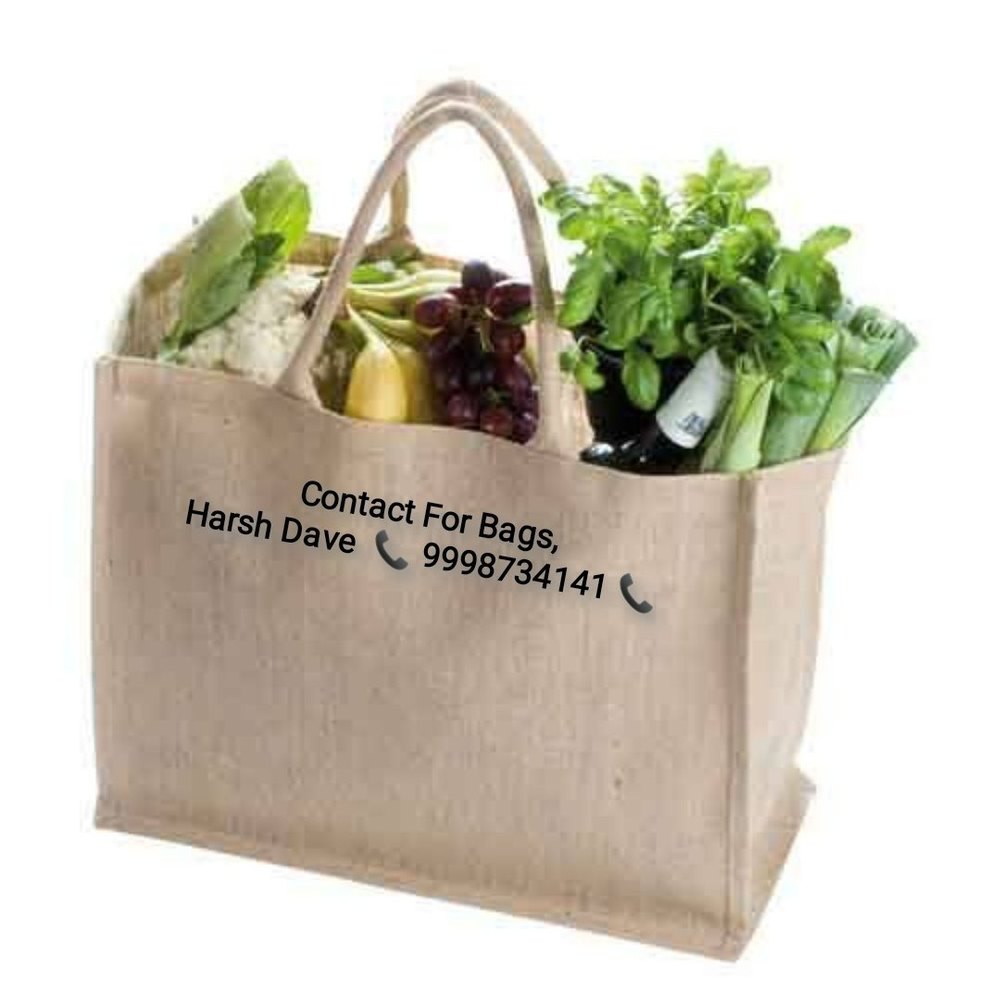 Natural Plain Jute Grocery Bag