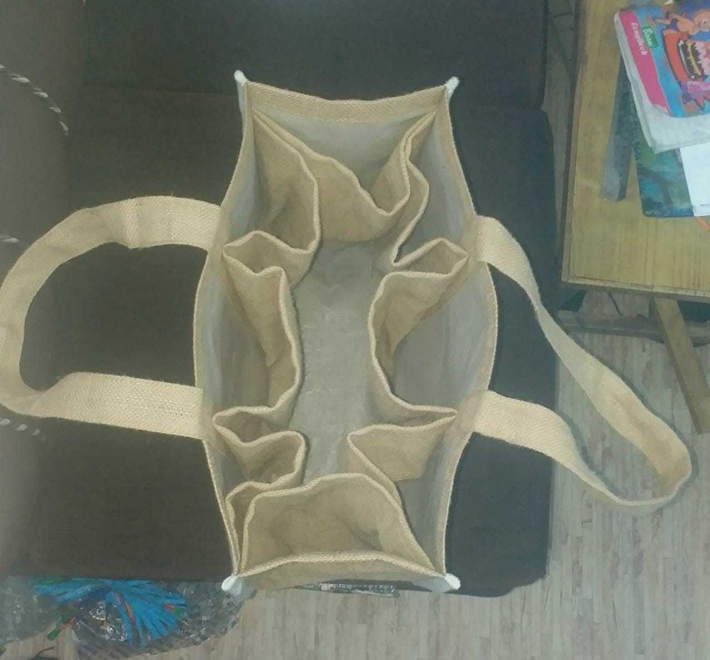 Plain Multi Pocket Jute Grocery Bags, For Personal