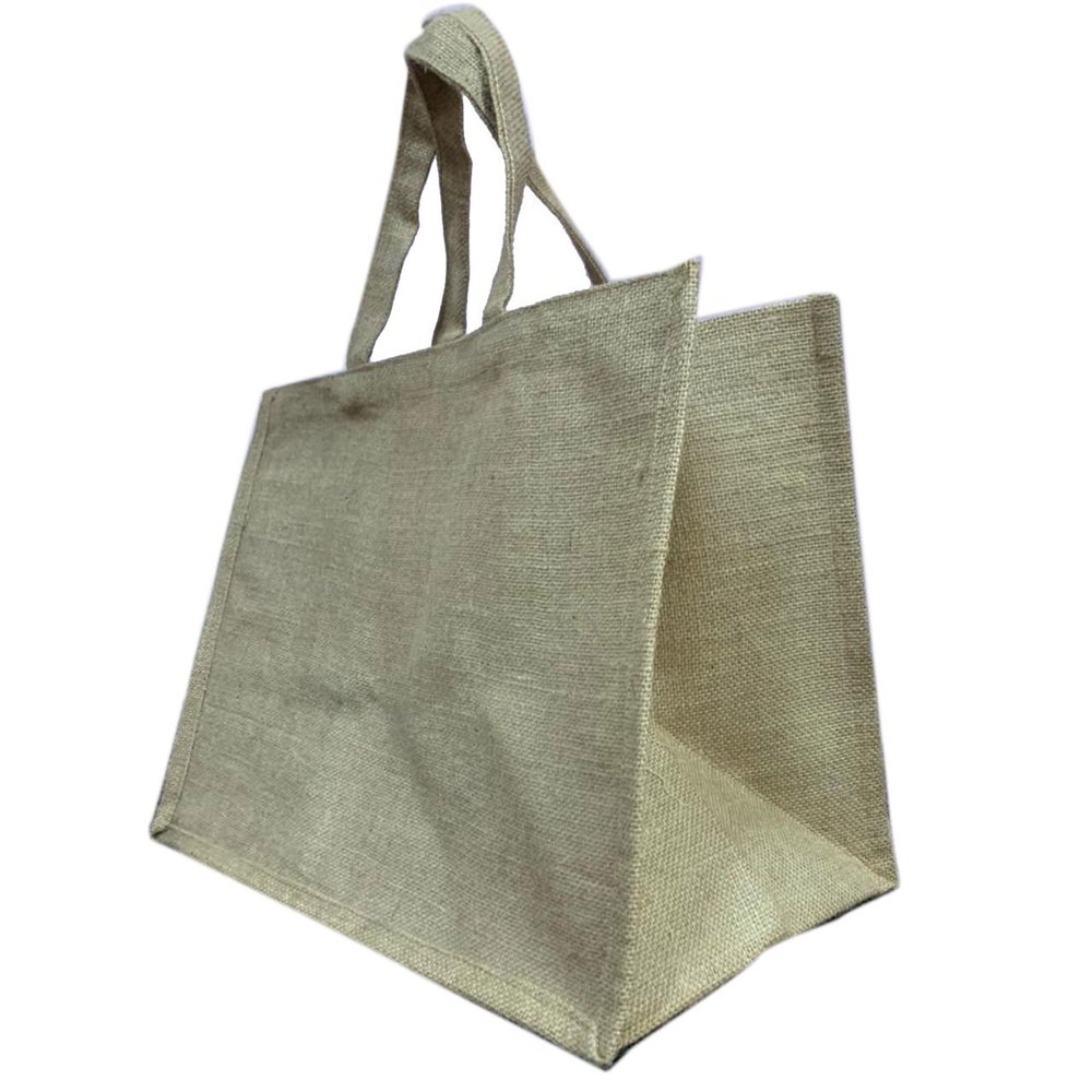 Brown Plain Jute Grocery Bag