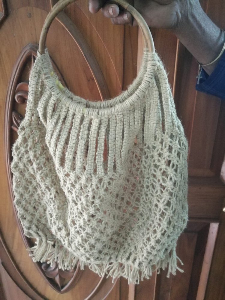 Hand Bags Shoulder Bags Crocheted Jute Beach Bag