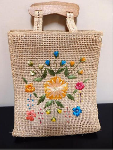 Embroidered Assorted Jute Embroidery Bags