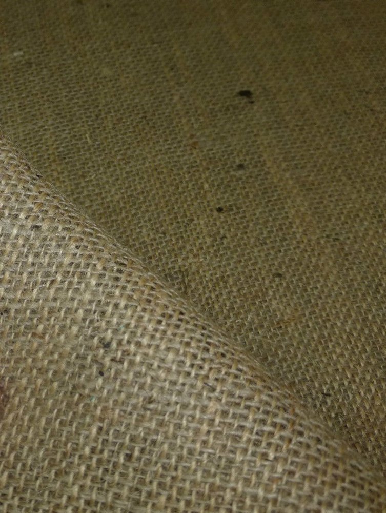 Plain Brown Premium Brand Natural Color Jute Embroidery Fabric