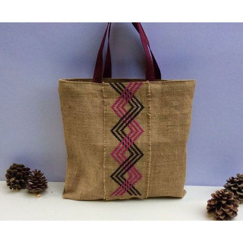 Samarth Packaging Embroidery Stitched Jute Bag