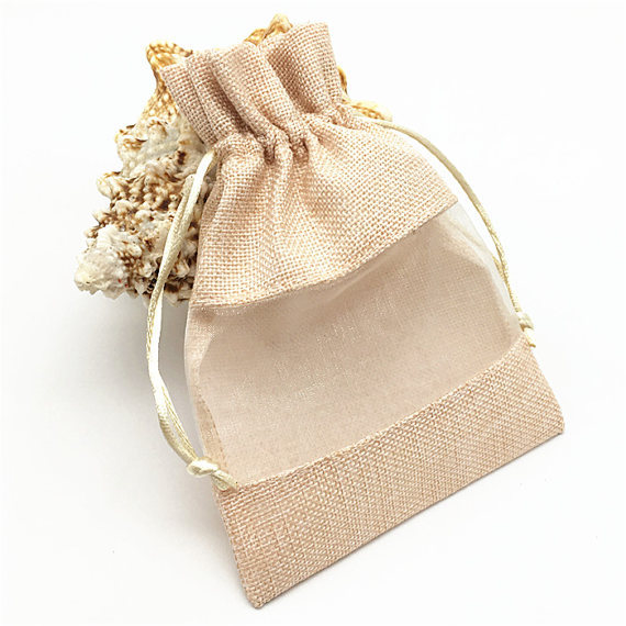 Onego Brown Jute Cosmetic Bag