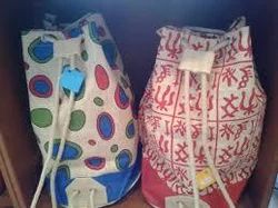 Earthyy Bag white & yellow Jute Duffle Bags