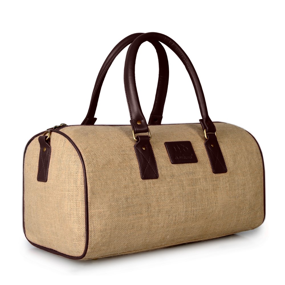 Brown Jute Duffle Bag, Size: 22 X 11 X 11 Inch