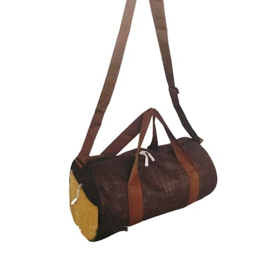 Plain Brown Jute Duffle Bag