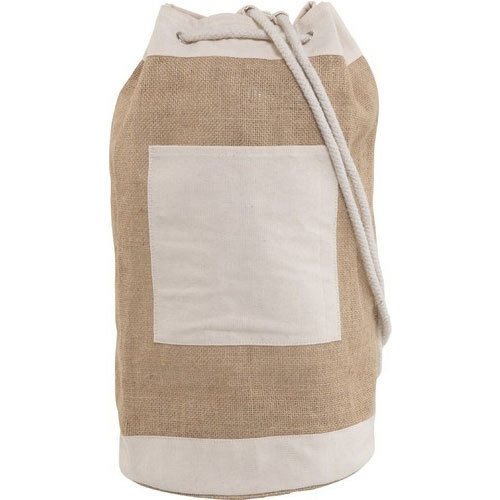 Brown Jute Duffle Bag