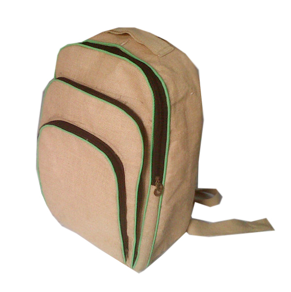 Onego Plain Jute Backpack Bag, Capacity: 10-15 Ltr