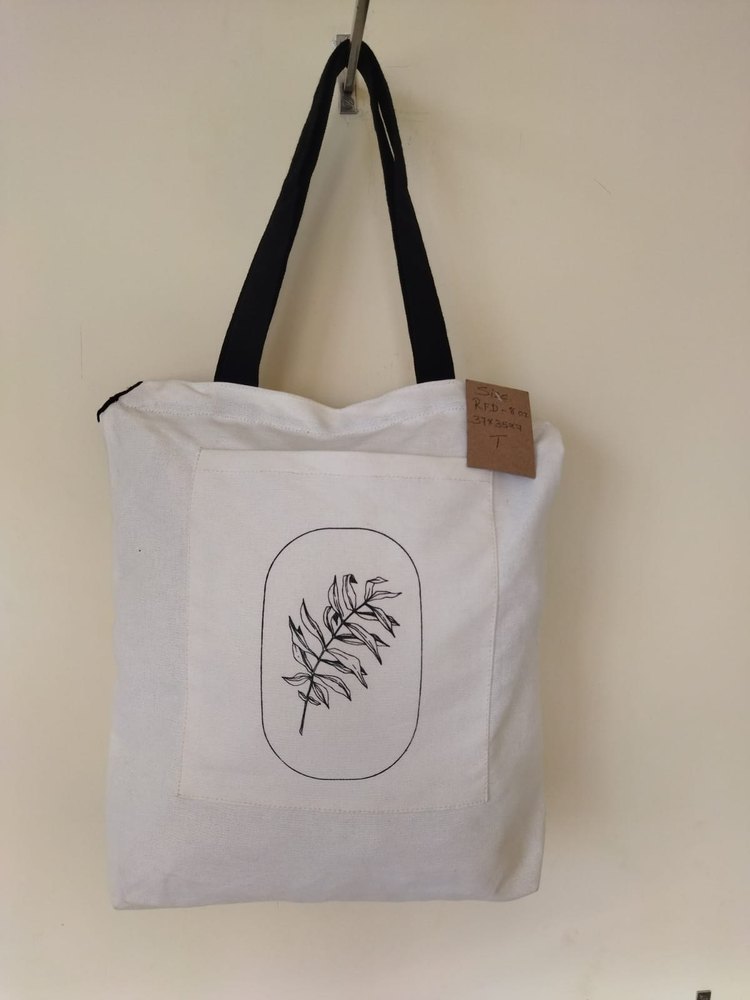 Shree Polytex White Cotton Shoulder Bag, For Casual Wear, Capacity: 15kg