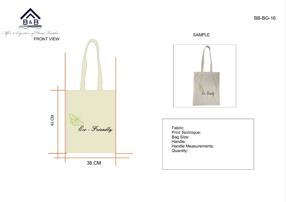 Organic Cotton Bags, Packaging Type: Polybag