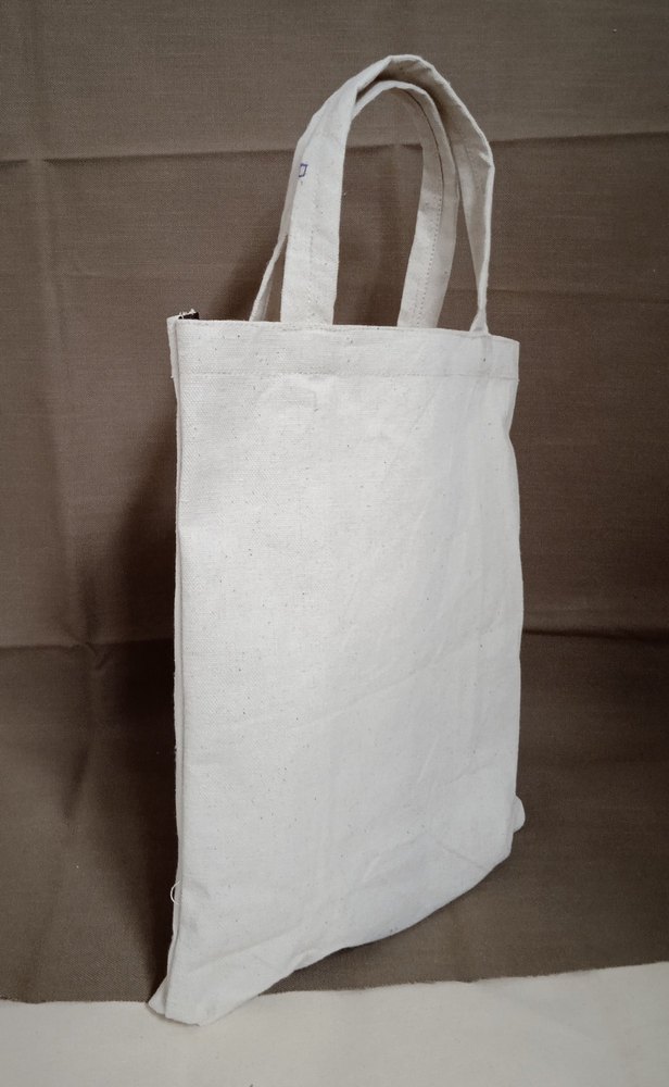 Handled White Market Cotton Bag, Size/Dimension: 10 X 13